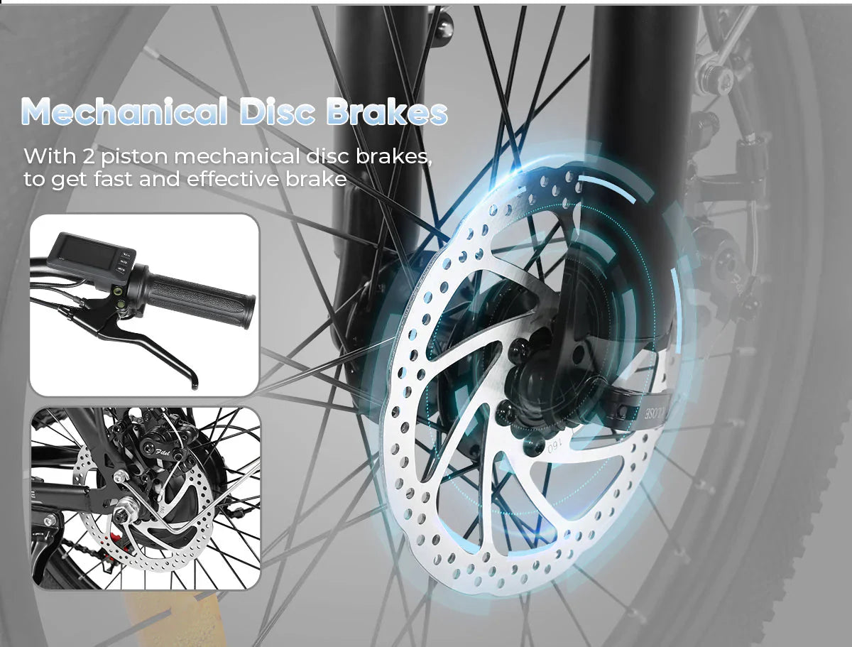 SAME Bike CY20 Electric Bike – 36V 13Ah 45-90km Range 20" Tyre 150kg
