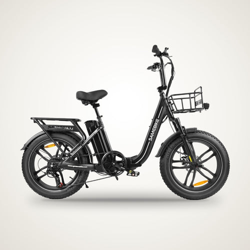 C05 Pro step-through folding fat tyre e-bike studio photo