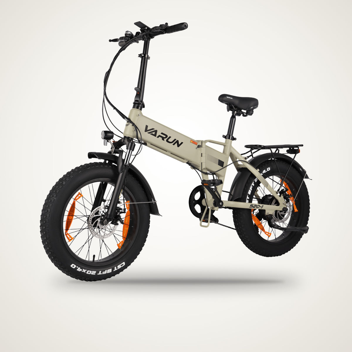 VARUN S20-1 folding fat tyre e-bike studio photo