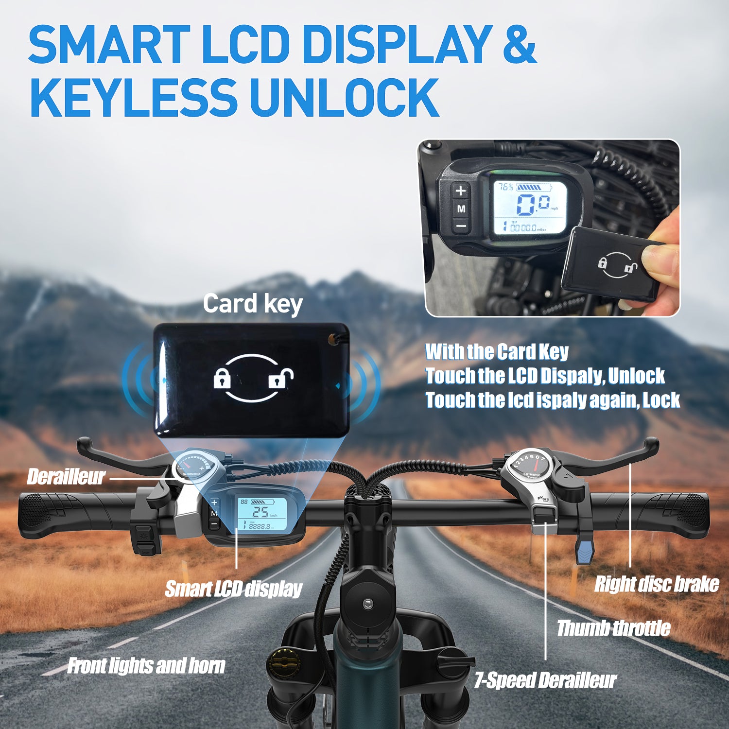 Aairsk GT900 Electric Mountain Bike - 25MPH, 40mi Range, 750W Motor
