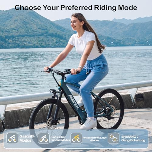 Aairsk GT300 Electric Bike 26" Blue – 250W Motor, 40km Range