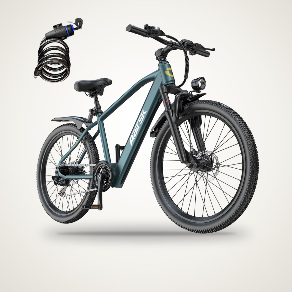 Aairsk GT300 Electric Bike – 26", 250W, 7-Speed, Card Key Start