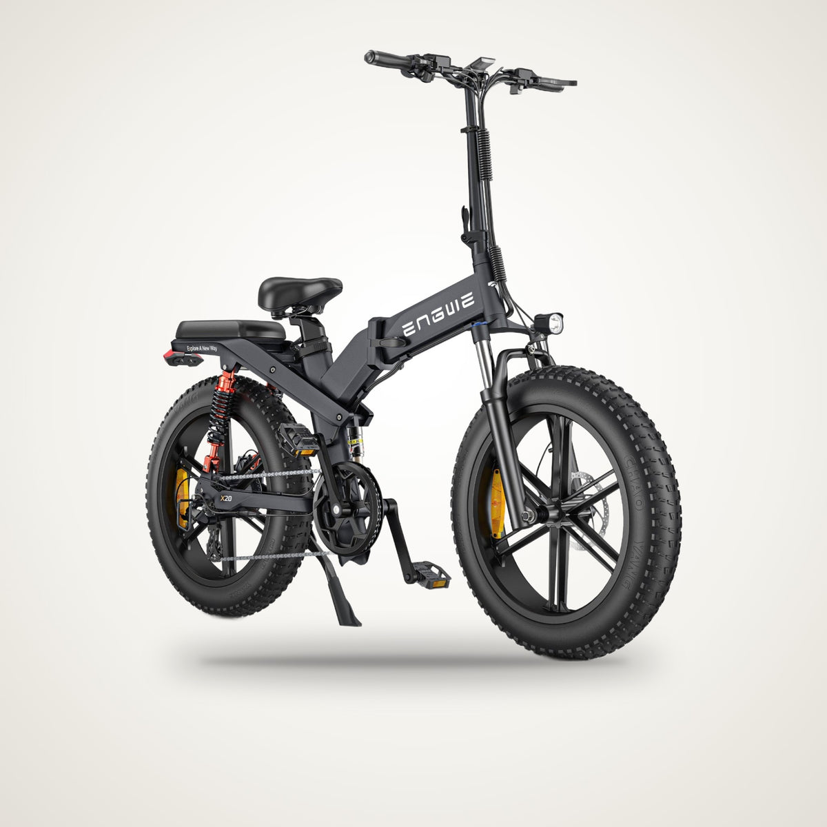 ENGWE X26 Dual Battery Folding Fat Tyre E-Bike – 1000W, 48V 29.2Ah, Triple Suspension