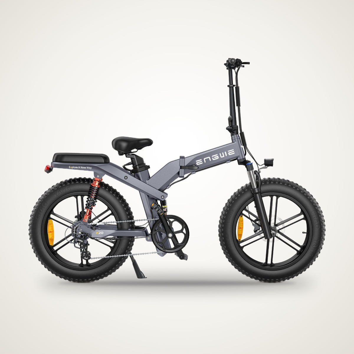 ENGWE X26 Dual Battery Folding Fat Tyre E-Bike – 1000W, 48V 29.2Ah, Triple Suspension