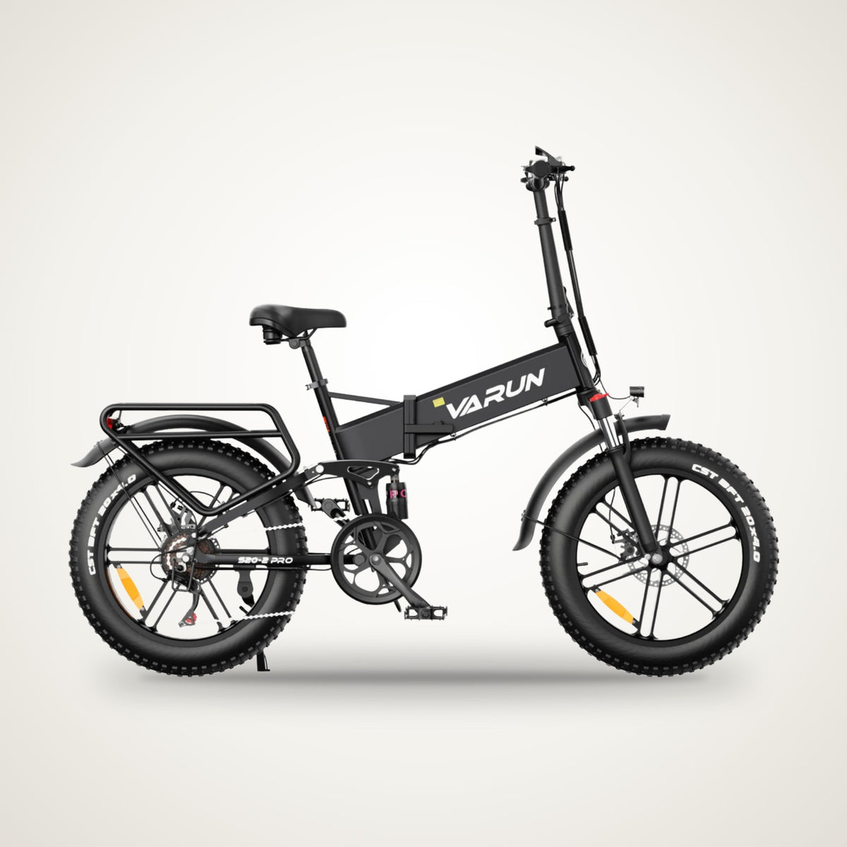 VARUN S20-2 / S20-2 Pro Full Suspension Folding Fat Tyre E-Bike – 48V 13Ah