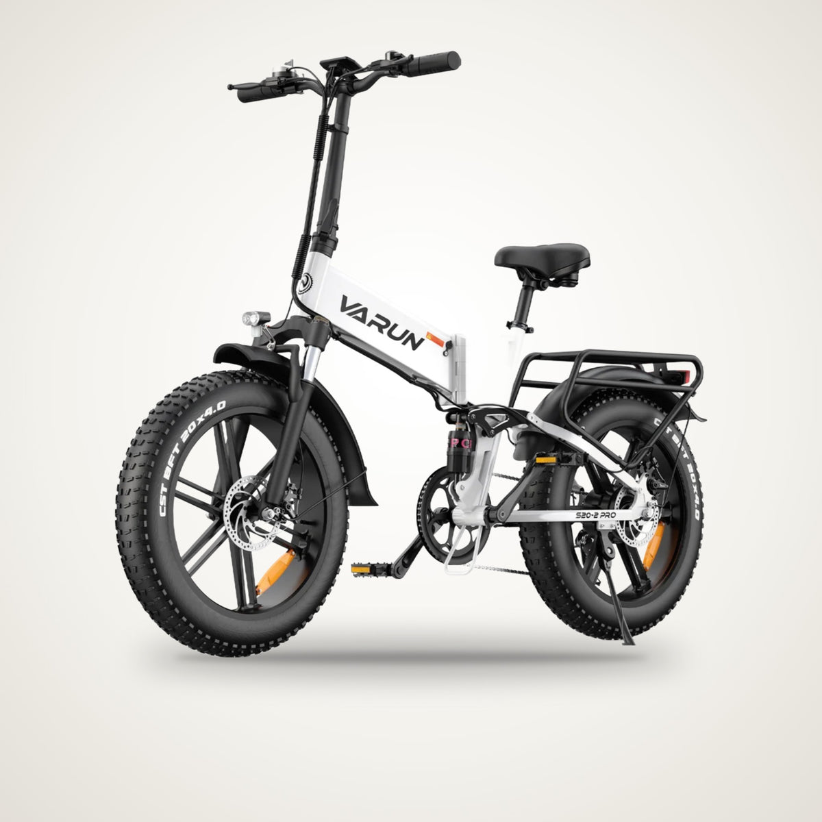 VARUN S20-2 / S20-2 Pro Full Suspension Folding Fat Tyre E-Bike – 48V 13Ah