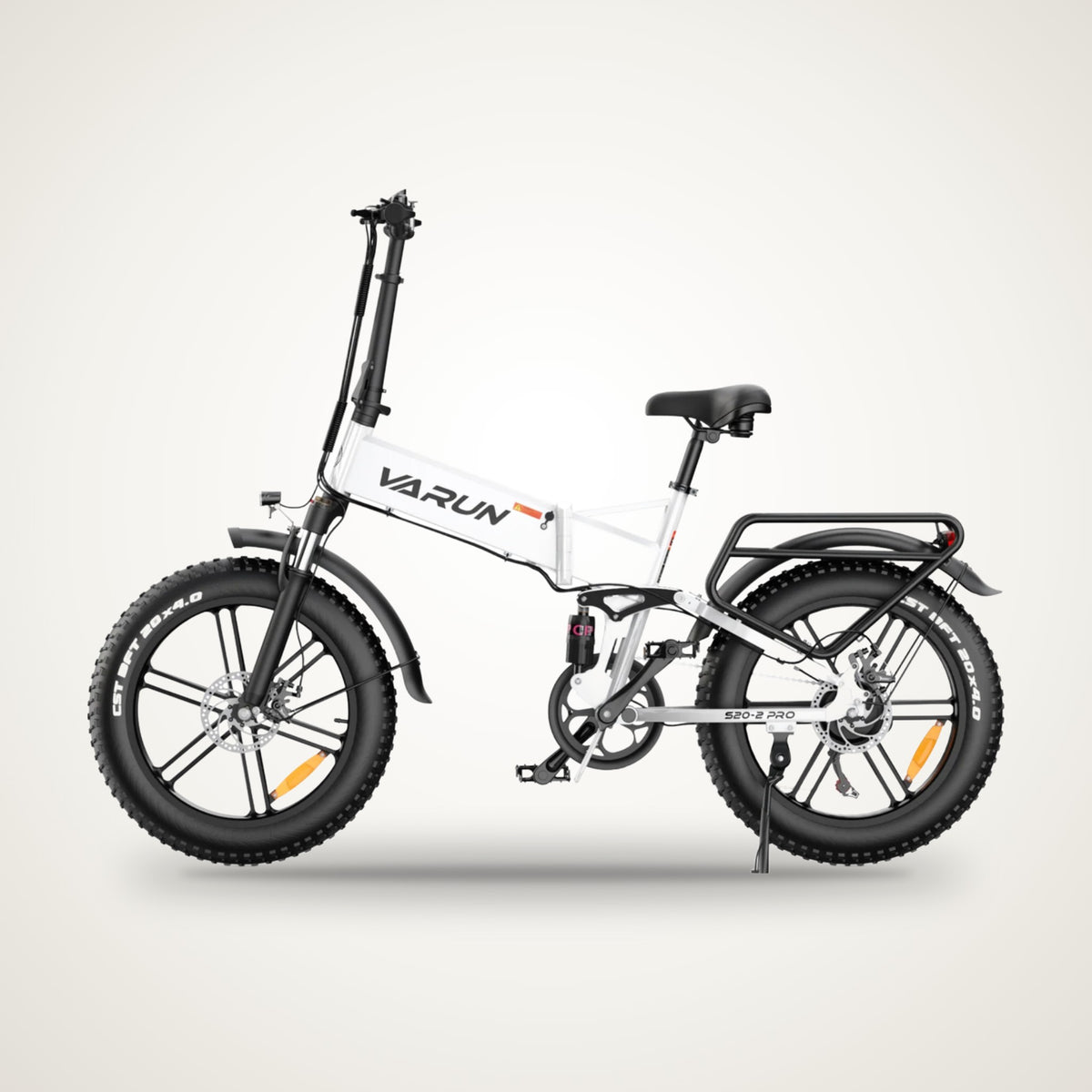 VARUN S20-2 / S20-2 Pro Full Suspension Folding Fat Tyre E-Bike – 48V 13Ah