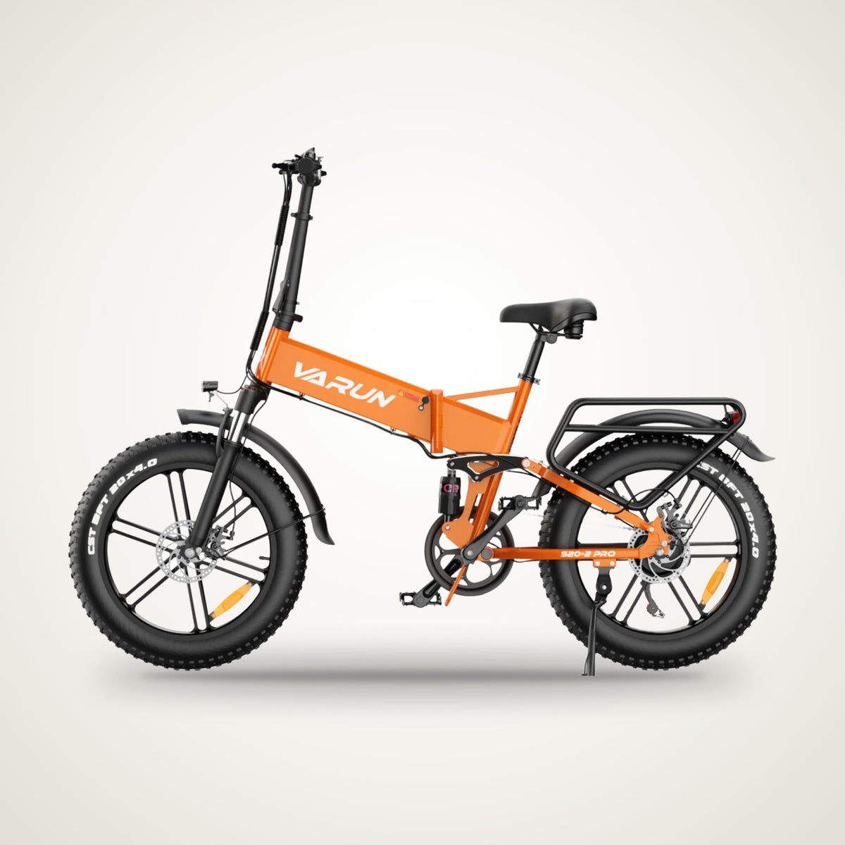 VARUN S20-2 / S20-2 Pro Full Suspension Folding Fat Tyre E-Bike – 48V 13Ah
