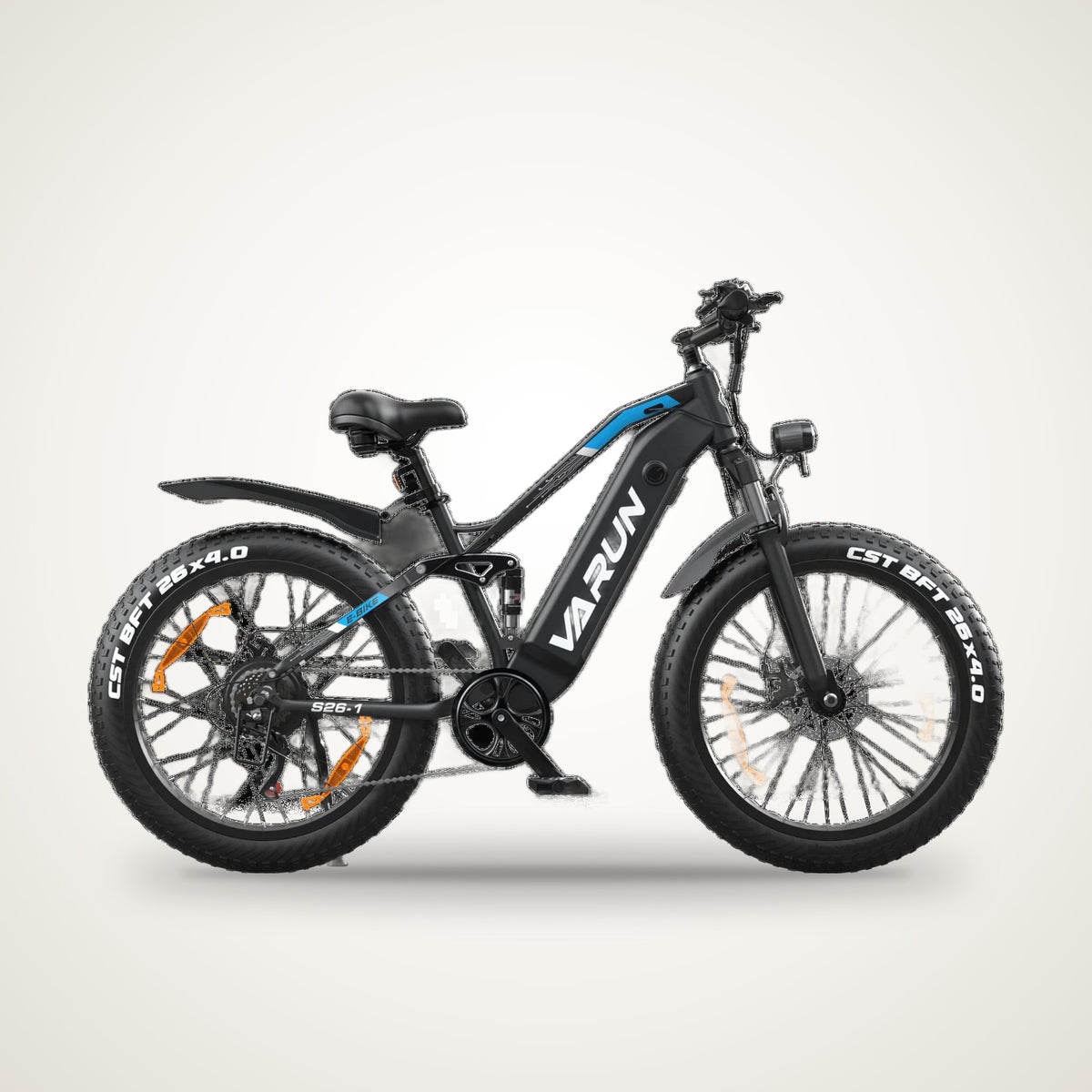 VARUN S26-1 26" Full Suspension Fat Tyre E-Bike – 48V 18Ah, 85 Nm