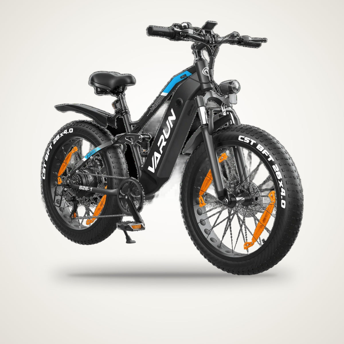 VARUN S26-1 26" Full Suspension Fat Tyre E-Bike – 48V 18Ah, 85 Nm