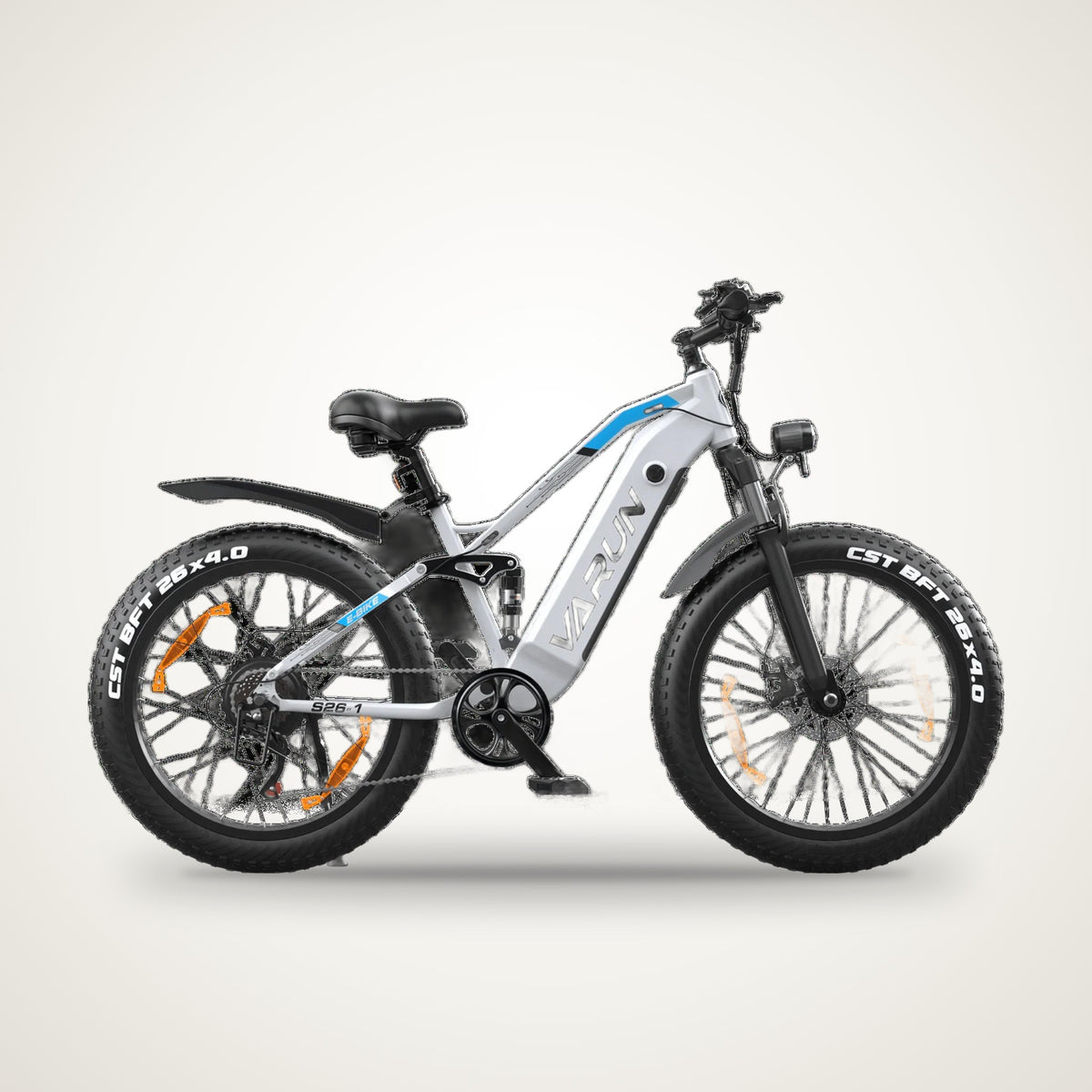 VARUN S26-1 26" Full Suspension Fat Tyre E-Bike – 48V 18Ah, 85 Nm