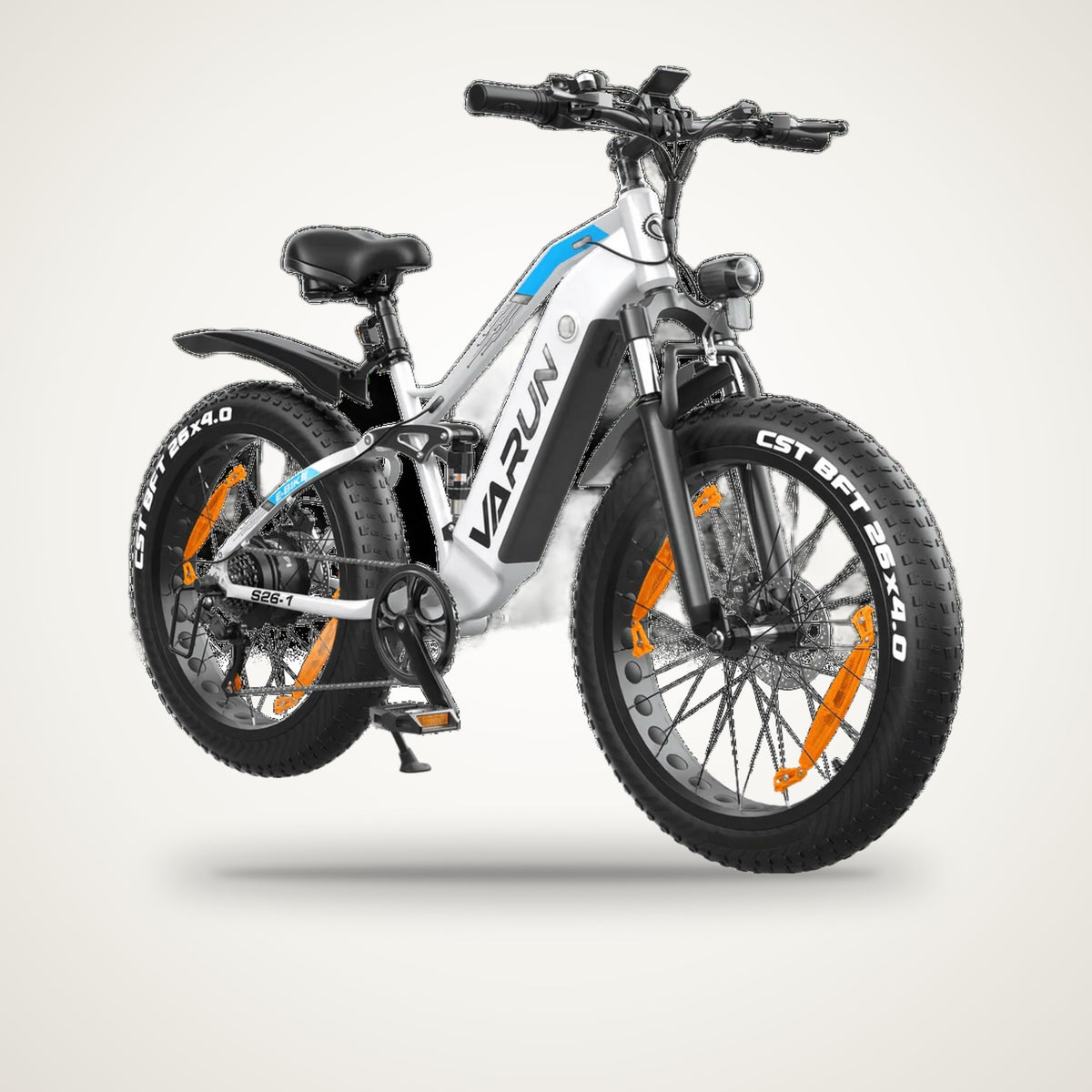 VARUN S26-1 26" Full Suspension Fat Tyre E-Bike – 48V 18Ah, 85 Nm
