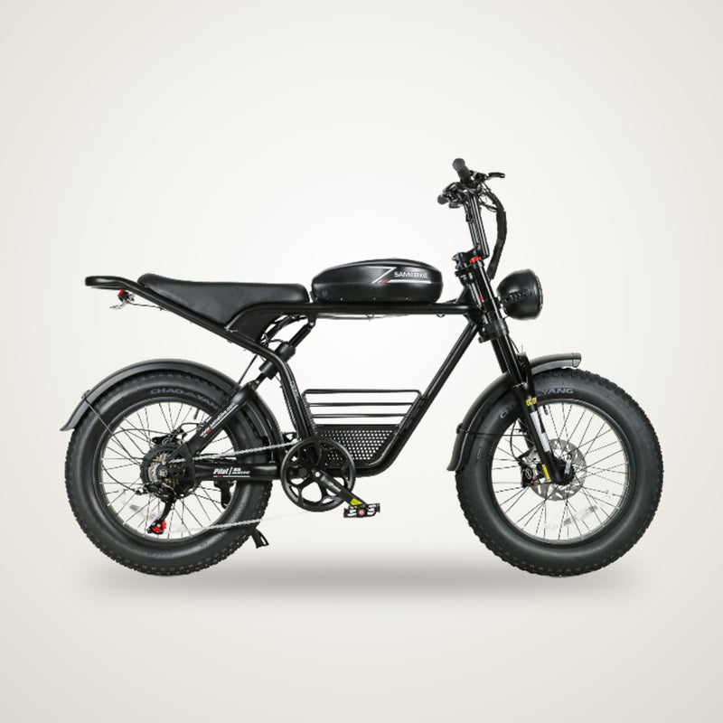 SAME Bike M20 Moped-Style Fat Tyre E-Bike studio photo